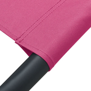 vidaXL Sun Lounger with Canopy & Cushion Pink