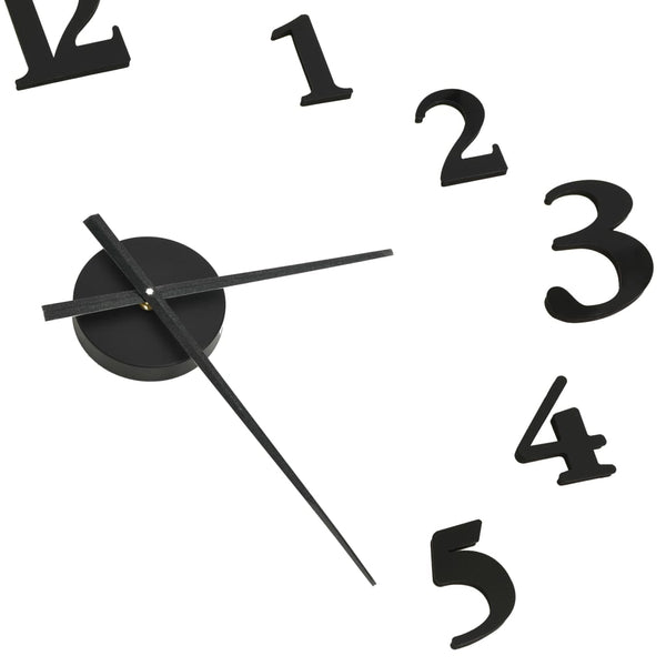 vidaXL 3D Wall Clock Modern Design Black and White 100 cm XXL