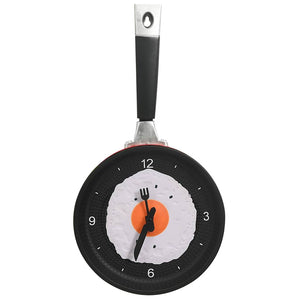 vidaXL Wall Clock with Frying Pan and Fried Egg Design 18.8 cm