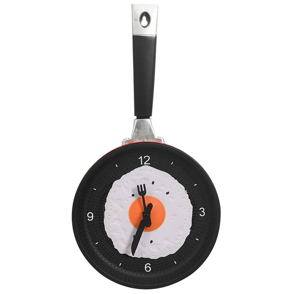 vidaXL Wall Clock with Frying Pan and Fried Egg Design 18.8 cm