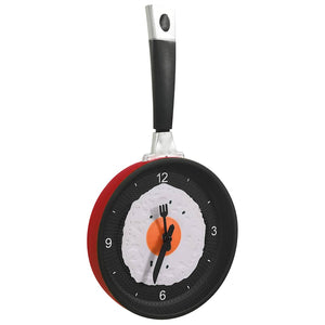 vidaXL Wall Clock with Frying Pan and Fried Egg Design 18.8 cm