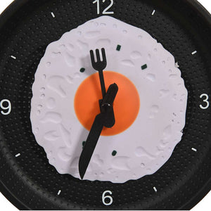 vidaXL Wall Clock with Frying Pan and Fried Egg Design 18.8 cm
