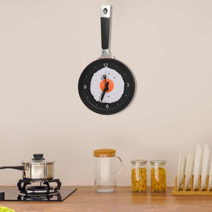 vidaXL Wall Clock with Frying Pan and Fried Egg Design 18.8 cm