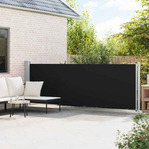 vidaXL Retractable Side Awning 140x600 cm Black