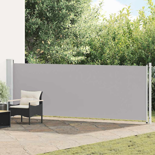 vidaXL Retractable Side Awning 140x600 cm Grey