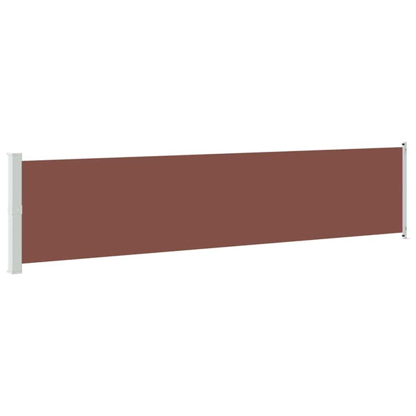 vidaXL Retractable Side Awning 140x600 cm Brown