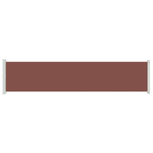 vidaXL Retractable Side Awning 140x600 cm Brown
