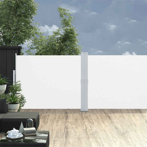 vidaXL Retractable Side Awning 140x1200 cm Cream