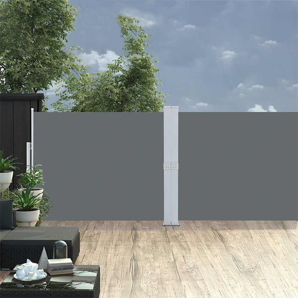 vidaXL Retractable Side Awning 140x1200 cm Anthracite