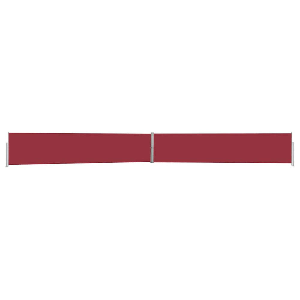 vidaXL Retractable Side Awning 140x1200 cm Red