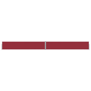 vidaXL Retractable Side Awning 140x1200 cm Red