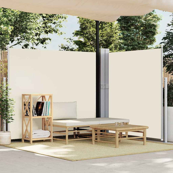 vidaXL Retractable Side Awning 170x1200 cm Cream