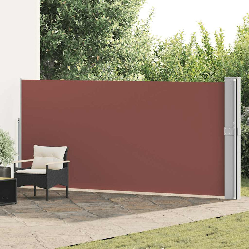 vidaXL Retractable Side Awning 170x1200 cm Brown