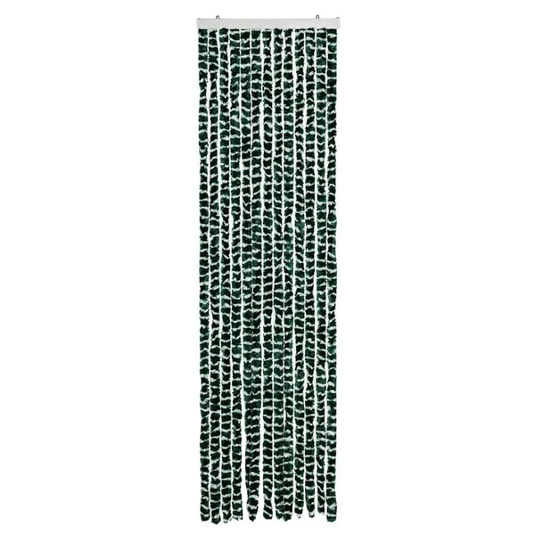 vidaXL Insect Screen Curtain Green and White 56x185 cm Chenille