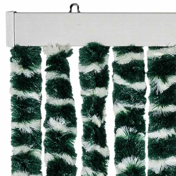 vidaXL Insect Screen Curtain Green and White 56x185 cm Chenille