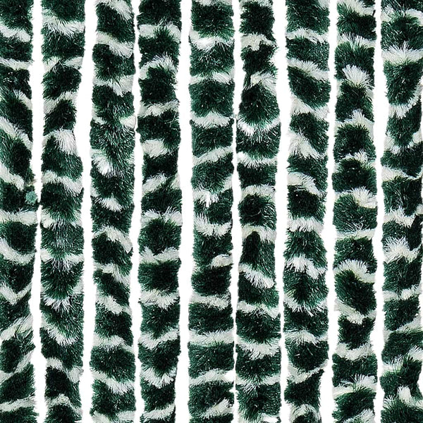 vidaXL Insect Screen Curtain Green and White 56x185 cm Chenille