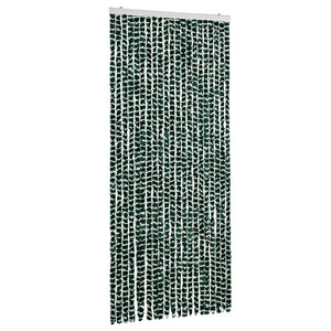 vidaXL Insect Screen Curtain Green and White 90x220 cm Chenille