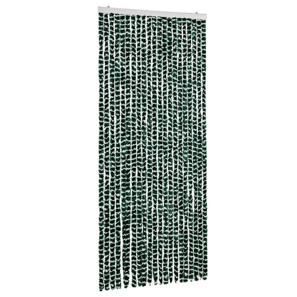 vidaXL Insect Screen Curtain Green and White 90x220 cm Chenille