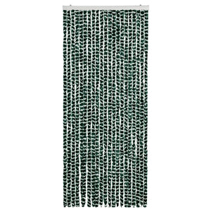 vidaXL Insect Screen Curtain Green and White 90x220 cm Chenille