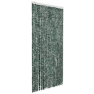 vidaXL Insect Screen Curtain Green and White 100x220 cm Chenille