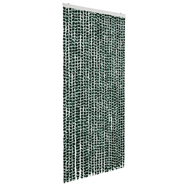 vidaXL Insect Screen Curtain Green and White 100x220 cm Chenille