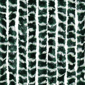 vidaXL Insect Screen Curtain Green and White 100x220 cm Chenille