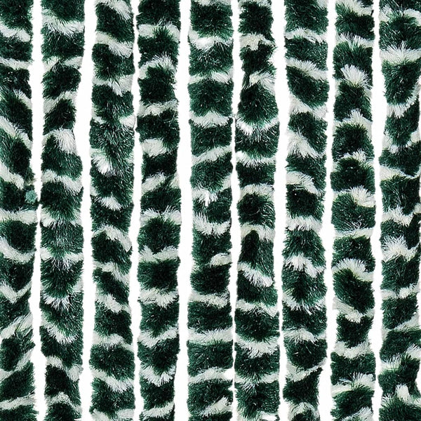 vidaXL Insect Screen Curtain Green and White 100x220 cm Chenille