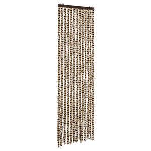 vidaXL Insect Screen Curtain Beige and Brown 56x185 cm Chenille