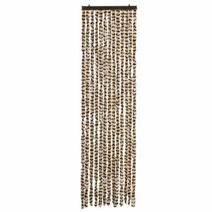 vidaXL Insect Screen Curtain Beige and Brown 56x185 cm Chenille