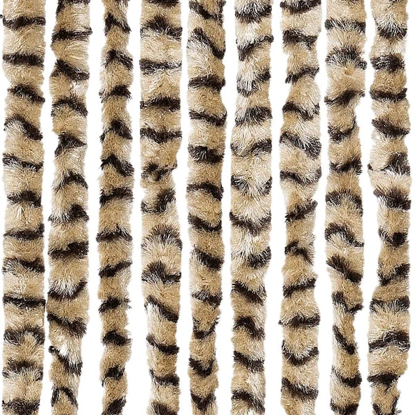 vidaXL Insect Screen Curtain Beige and Brown 56x185 cm Chenille