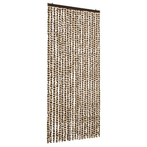 vidaXL Insect Screen Curtain Beige and Brown 90x220 cm Chenille