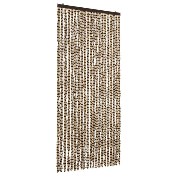 vidaXL Insect Screen Curtain Beige and Brown 90x220 cm Chenille