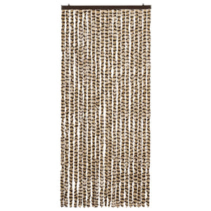 vidaXL Insect Screen Curtain Beige and Brown 90x220 cm Chenille