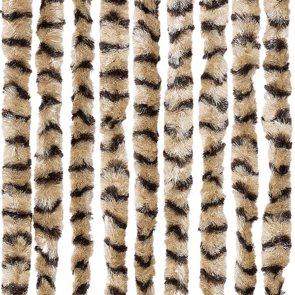 vidaXL Insect Screen Curtain Beige and Brown 90x220 cm Chenille