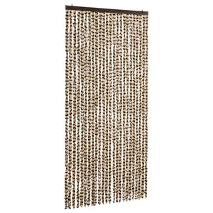 vidaXL Insect Screen Curtain Beige and Brown 100x220 cm Chenille