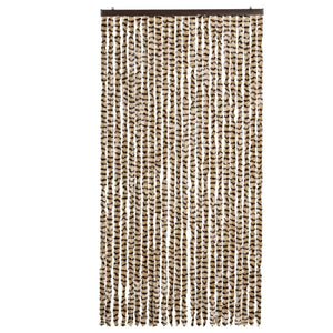 vidaXL Insect Screen Curtain Beige and Brown 100x220 cm Chenille