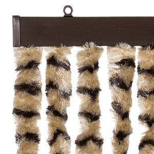 vidaXL Insect Screen Curtain Beige and Brown 100x220 cm Chenille