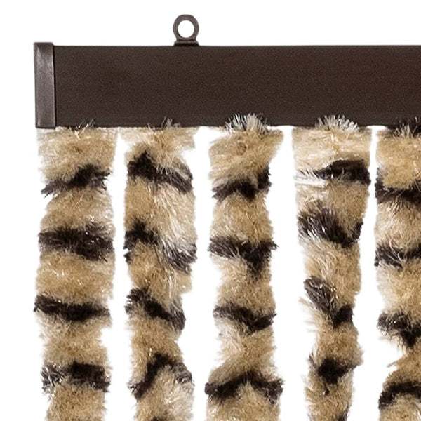 vidaXL Insect Screen Curtain Beige and Brown 100x220 cm Chenille