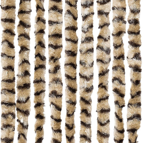 vidaXL Insect Screen Curtain Beige and Brown 100x220 cm Chenille