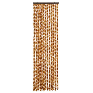 Chenille Insektenschutzvorhang Ocker/Weiß 56x185cm