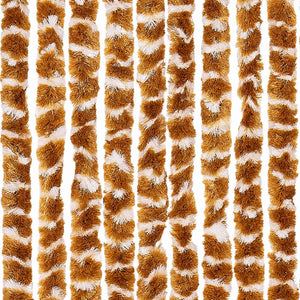 Chenille Insektenschutzvorhang Ocker/Weiß 56x185cm