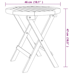 vidaXL Bistro Table Ø46x47 cm Solid Acacia Wood