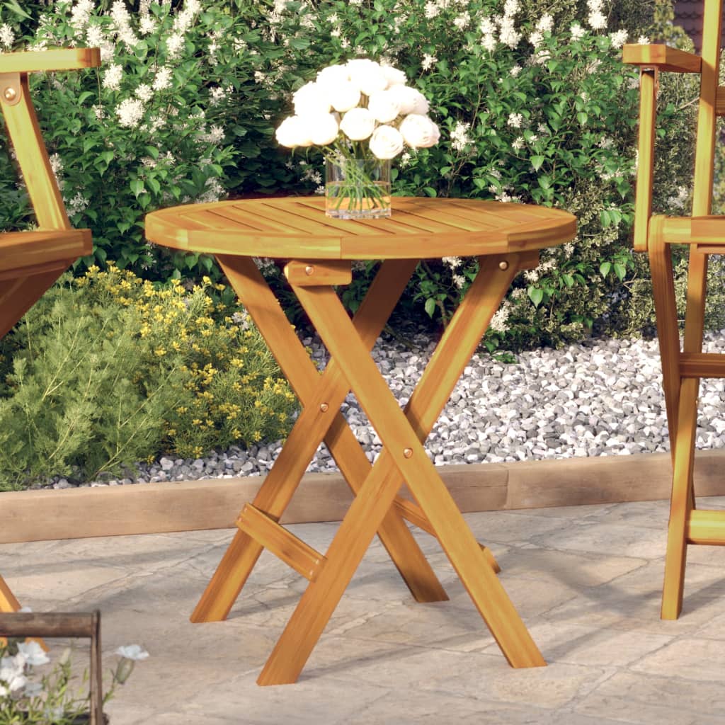 vidaXL Bistro Table Ø46x47 cm Solid Acacia Wood