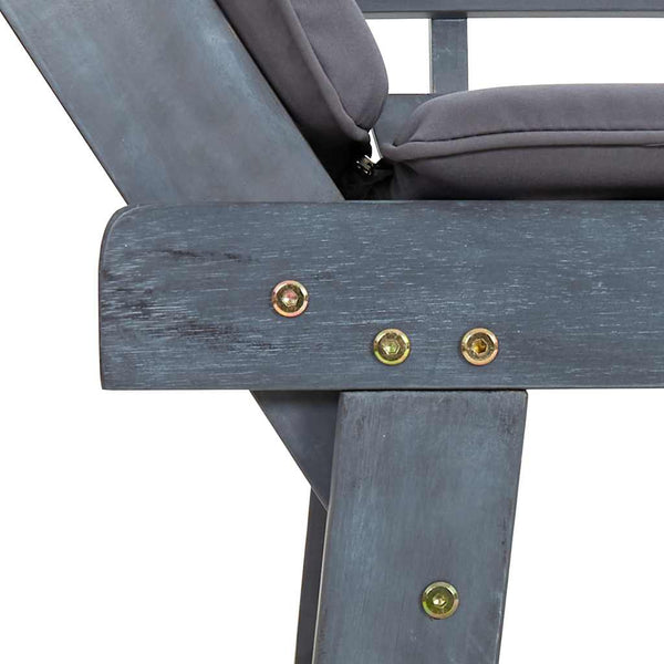 vidaXL Garden Bench with Cushions 2-in-1 190 cm Grey Solid Acacia Wood