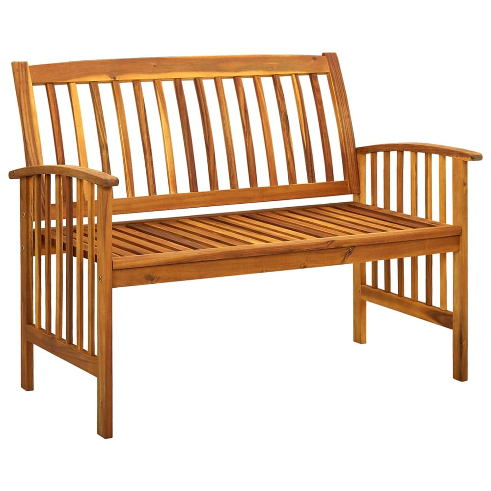 vidaXL Garden Bench with Cushions 119 cm Solid Acacia Wood