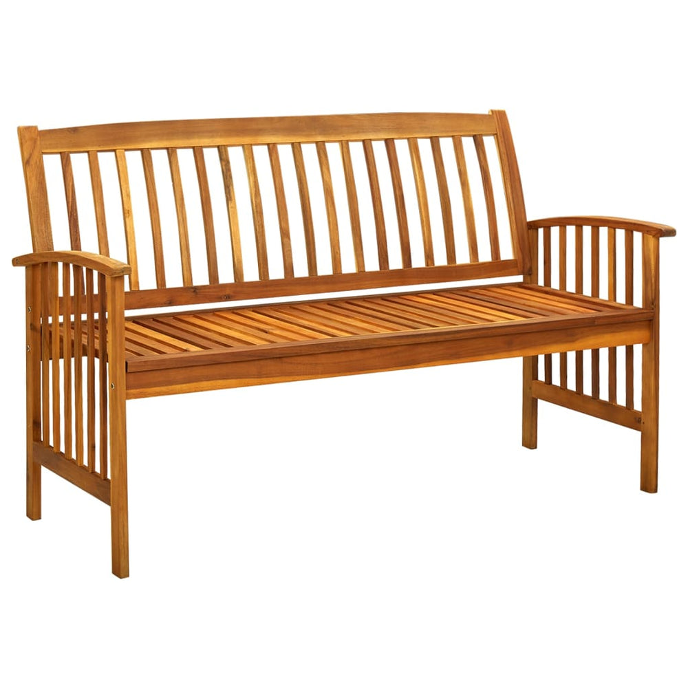 vidaXL Garden Bench with Cushions 147 cm Solid Acacia Wood