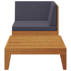 vidaXL 2-piece Garden Lounge Set with Cushions Solid Acacia Wood