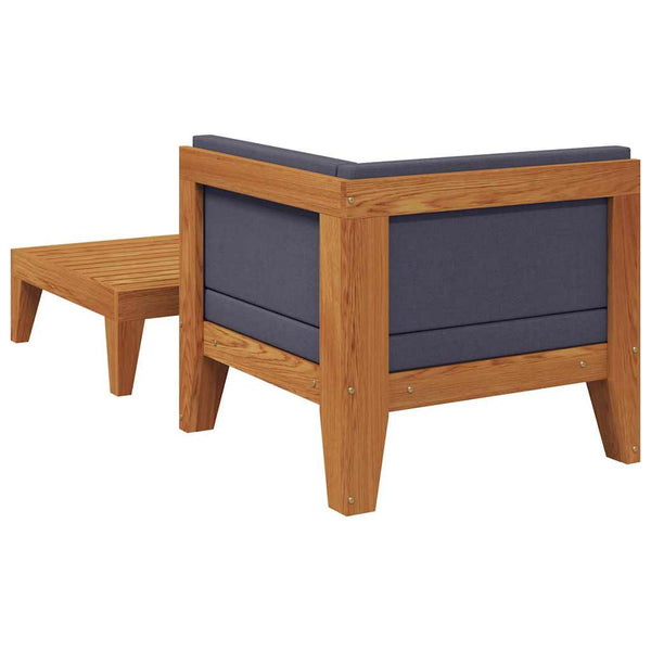 vidaXL 2-piece Garden Lounge Set with Cushions Solid Acacia Wood