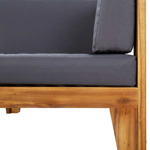vidaXL 2-piece Garden Lounge Set with Cushions Solid Acacia Wood