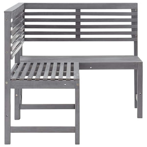 vidaXL Garden Corner Sofa Grey 140 cm Solid Acacia Wood